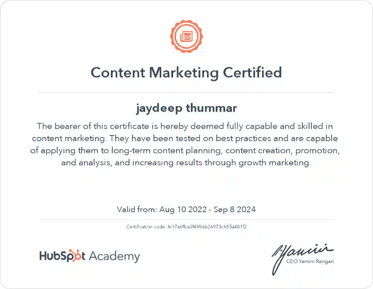 Hubspot Certified Developer - Hub Resolution
