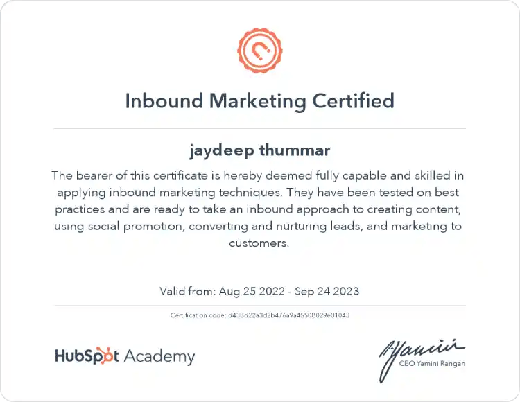 Hubspot Certified Developer - Hub Resolution