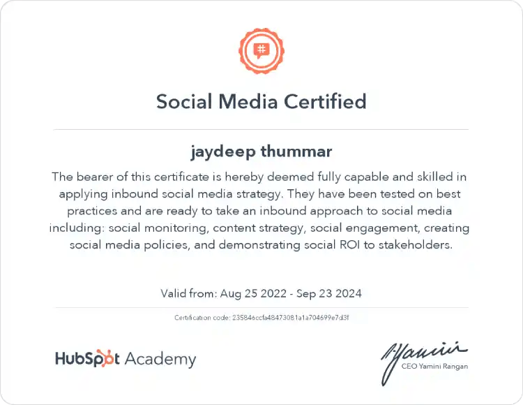Hubspot Certified Developer - Hub Resolution