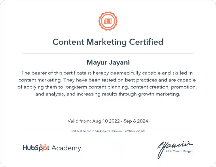 Hubspot Certified Developer - Hub Resolution
