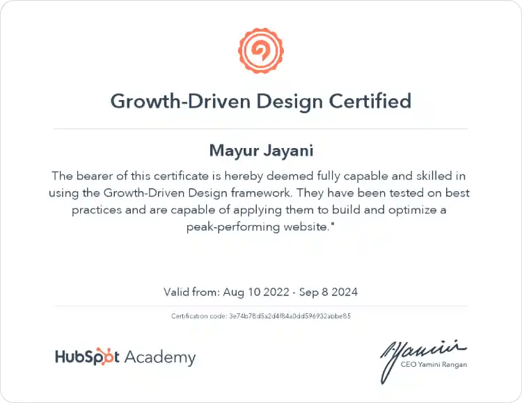 Hubspot Certified Developer - Hub Resolution