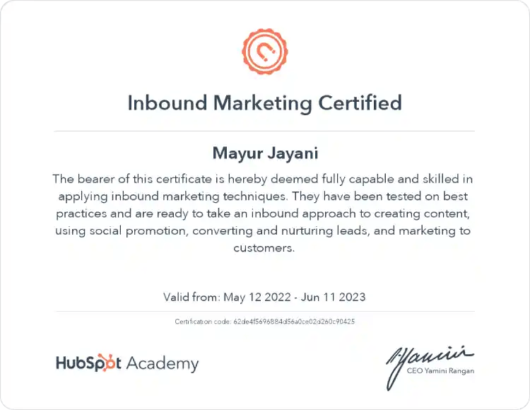 Hubspot Certified Developer - Hub Resolution