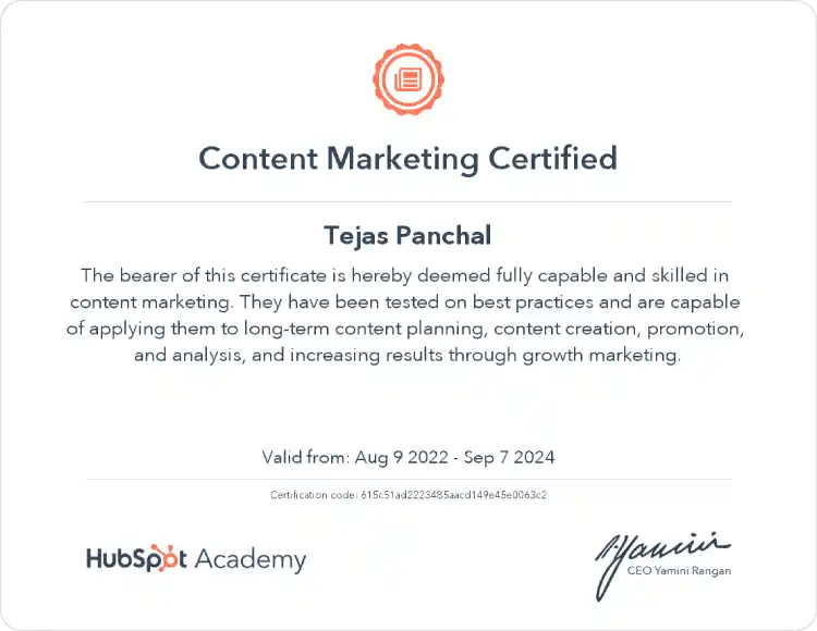 Hubspot Certified Developer - Hub Resolution