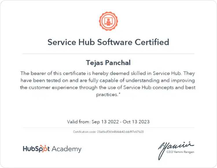 Hubspot Certified Developer - Hub Resolution