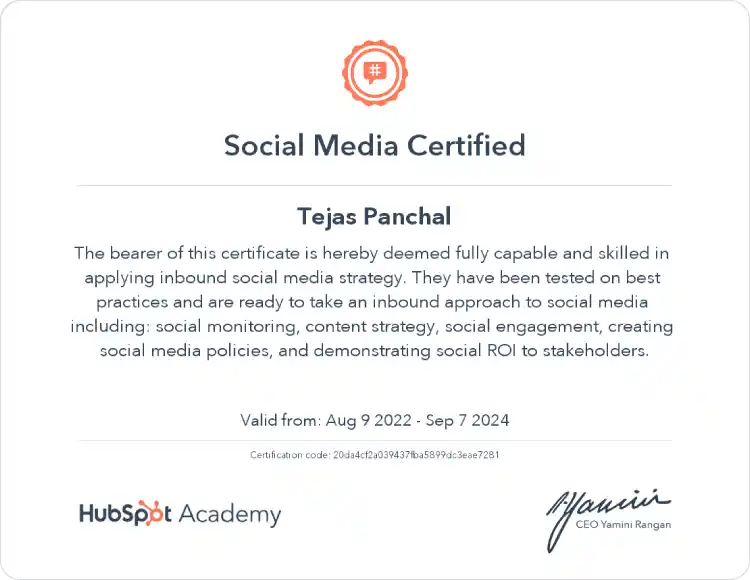 Hubspot Certified Developer - Hub Resolution