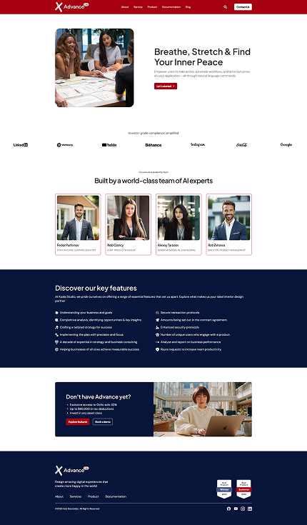 Advance lite About us page by hub resolution