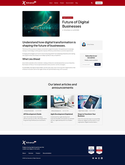 Advance lite Blog inner page by hub resolution