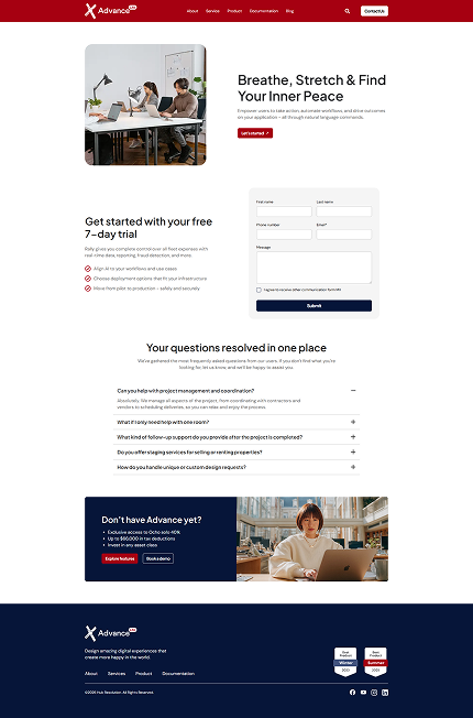 Advance lite Contact page by hub resolution