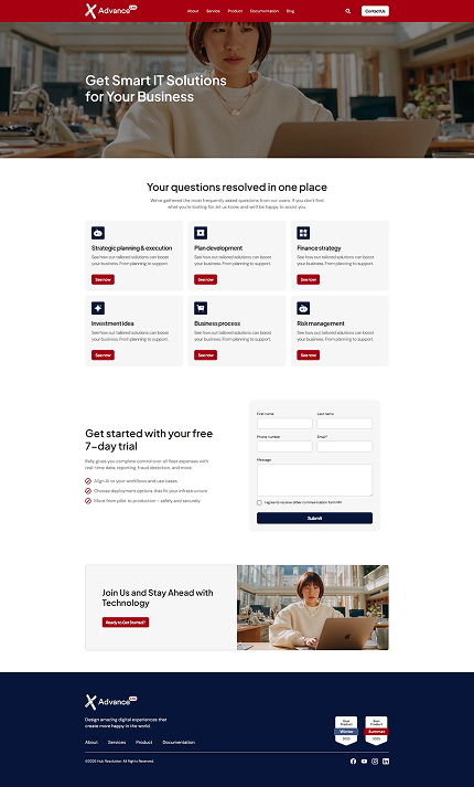 Advance lite Landing page by hub resolution