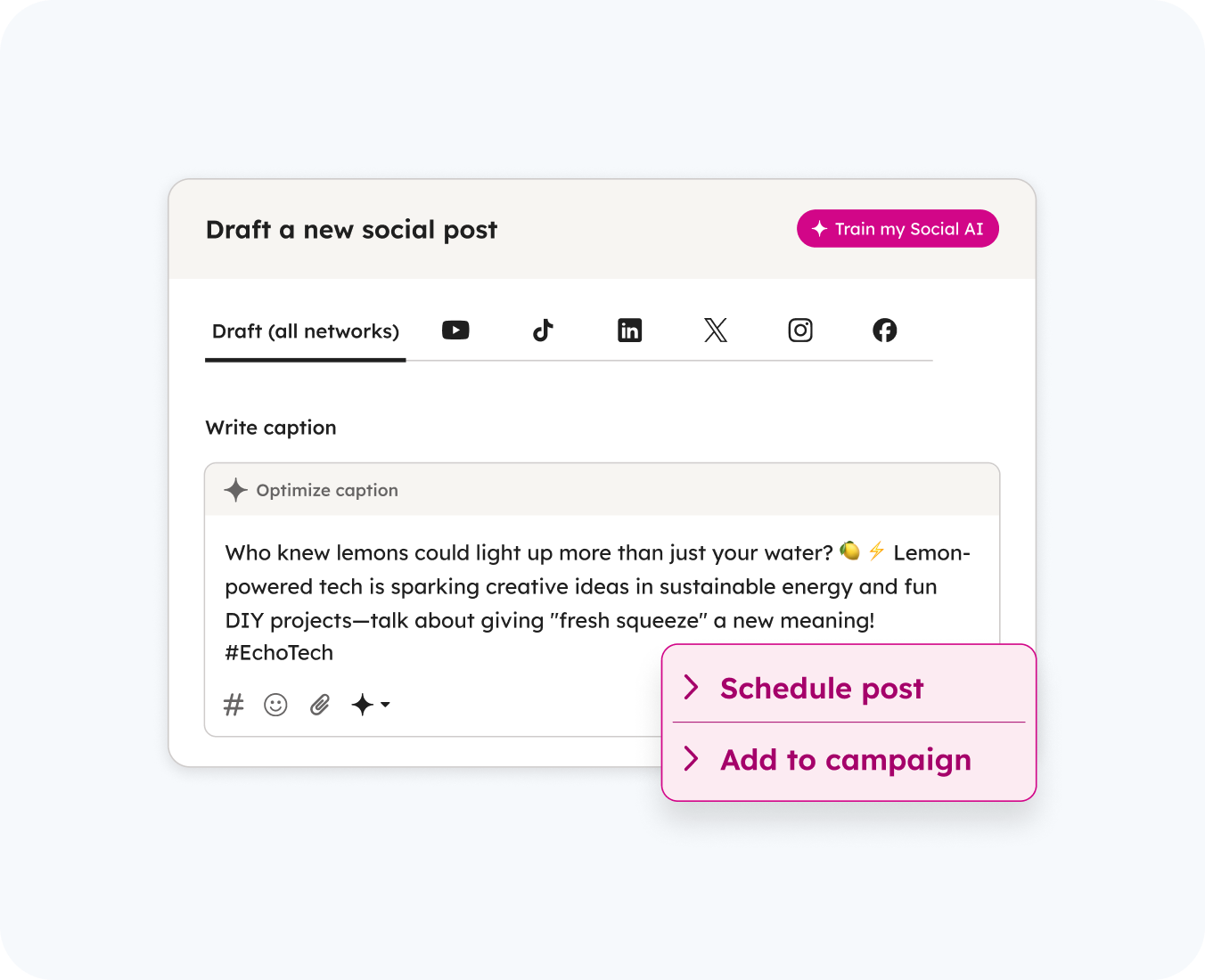 campaign management by hub resolution