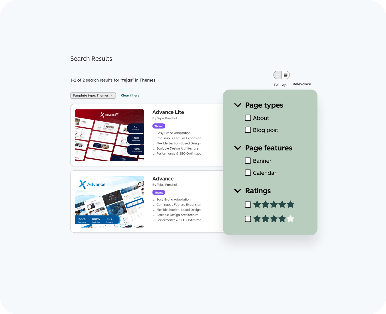 dynamic templates by hub resolution
