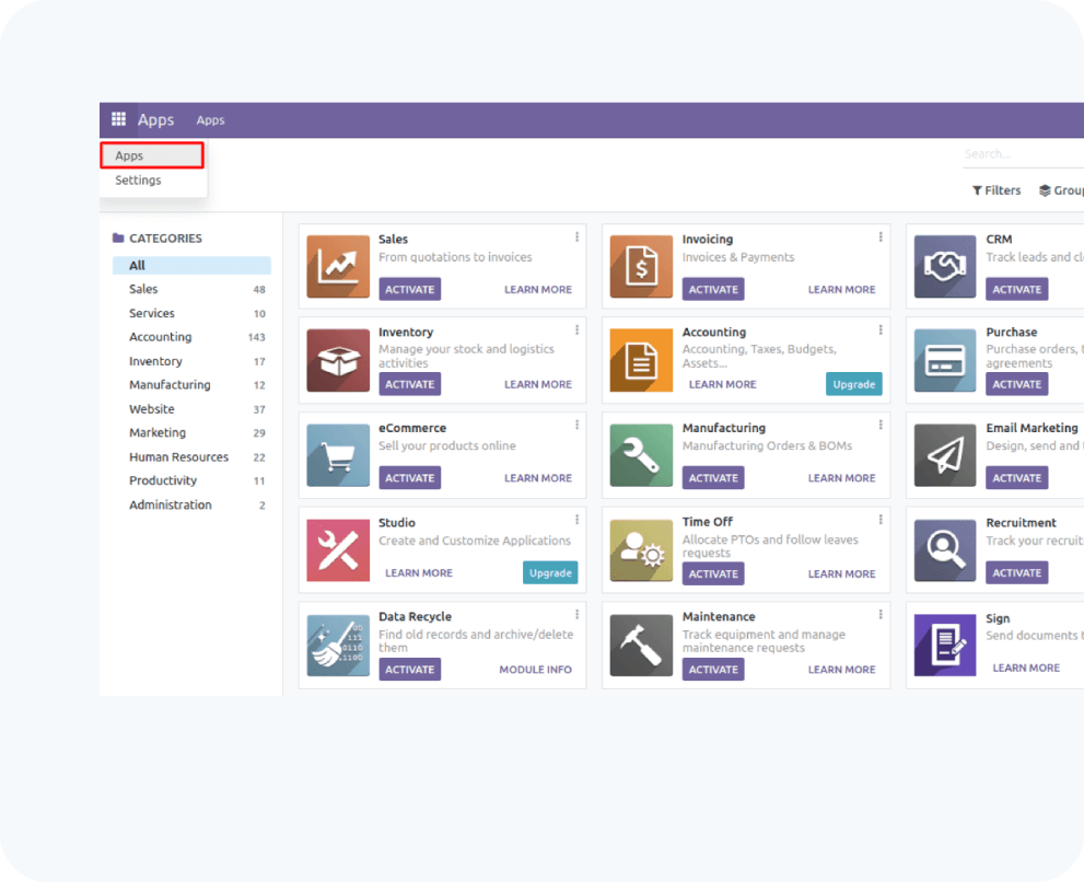 module customization by hub resolution