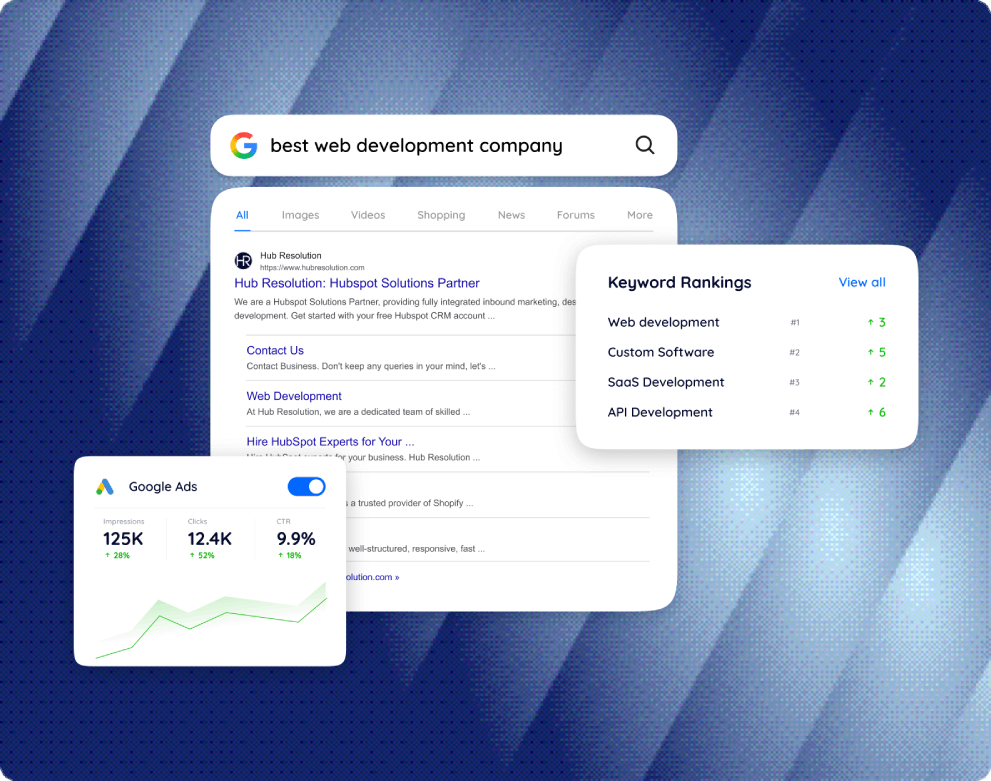seo & search marketing by Hub Resolution