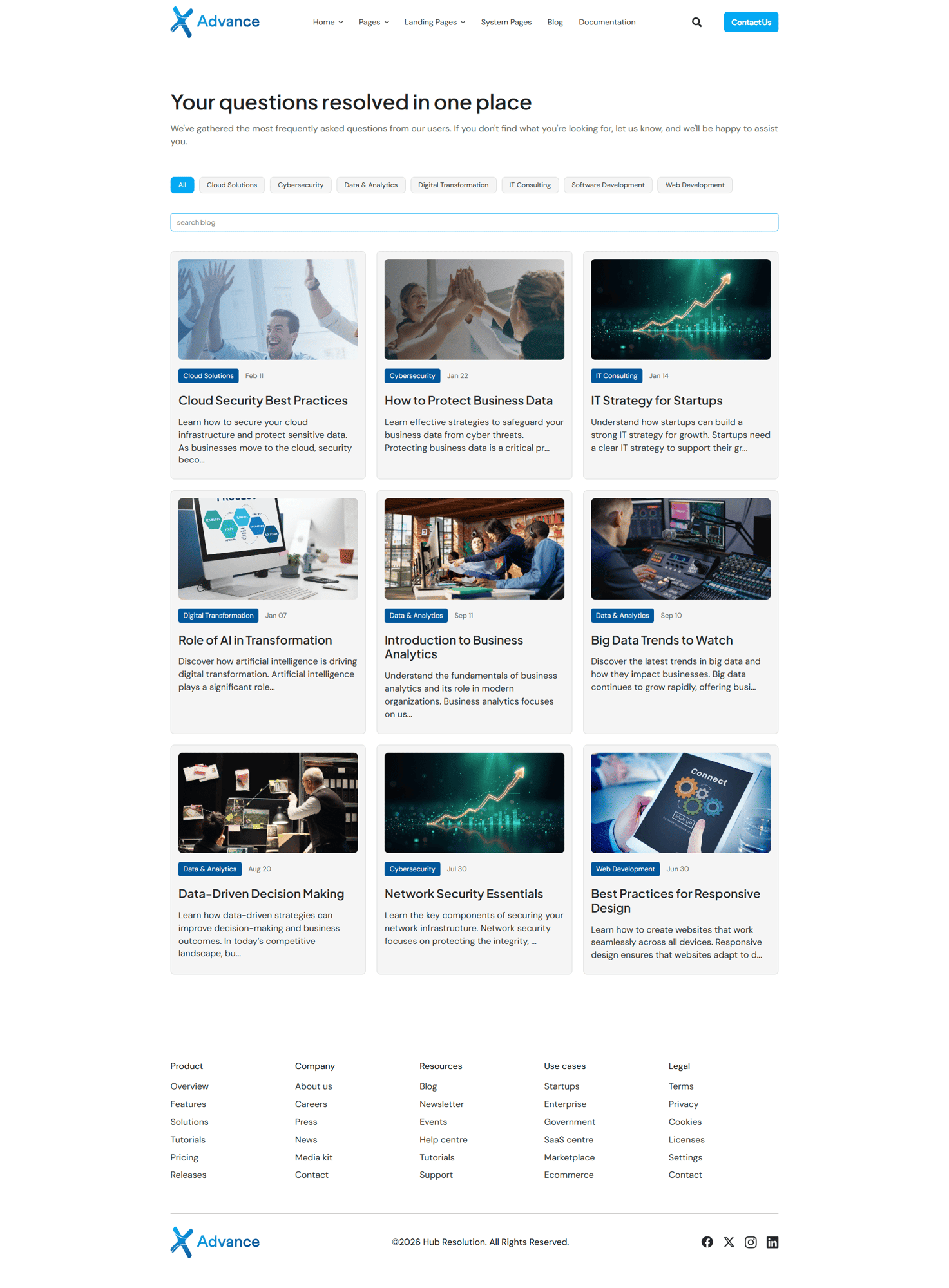 Blog listing